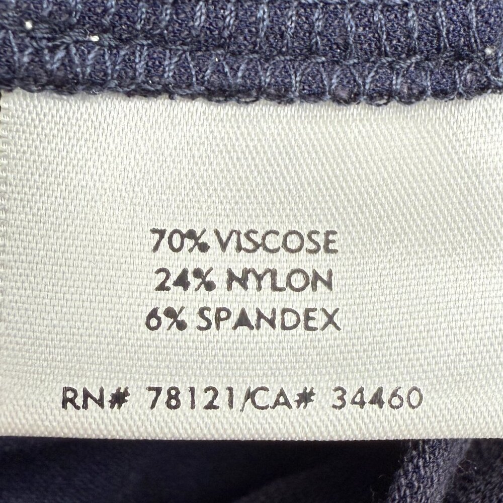 EUC Women's EILEEN FISHER Straight Leg Crepe Pull-On Pant Navy |‎ Size PL - Picture 6 of 8